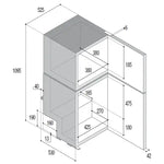 Vitrifrigo DP150i AirLock 150 Litre 2 Door Fridge Freezer 12/24VDC- DP150i 044916 051585 Vitrifrigo