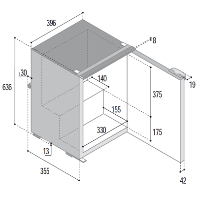 Vitrifrigo C50i (internal cooling unit) - DC Fridge