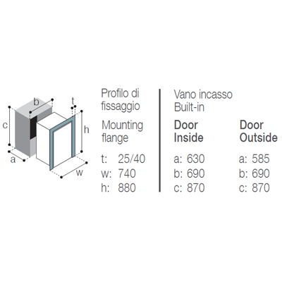 Vitrifrigo DW210 OCX2 BTX IM double freezer with icemaker/freezer compartment Vitrifrigo