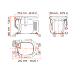 Frigomatic W 50F 12/24V 80Gr Water Cooled Condenser Set - Veco - DC Fridge