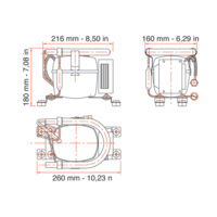 Frigomatic W 50F 12/24V 80Gr Water Cooled Condenser Set - Veco - DC Fridge