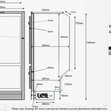 Nova Kool RFU8250 12-24 Volt - 206 Litre - Upright Two Door Fridge/Freezer - DUAL Danfoss BD35F Compressor - Independant Thermostatic Control (RFU8250) - DC Fridge